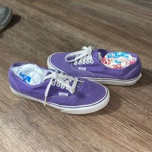 Vans Off The Wall Authentic Liberty Purple Low Top Shoes Mens 7 Women’s 8.5